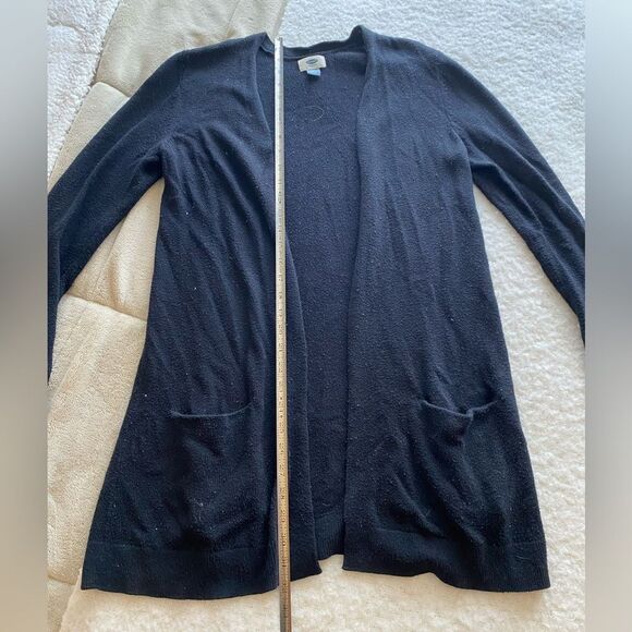 Old Navy Long Black Open Cardigan Sweater Size Small - Picture 4 of 6